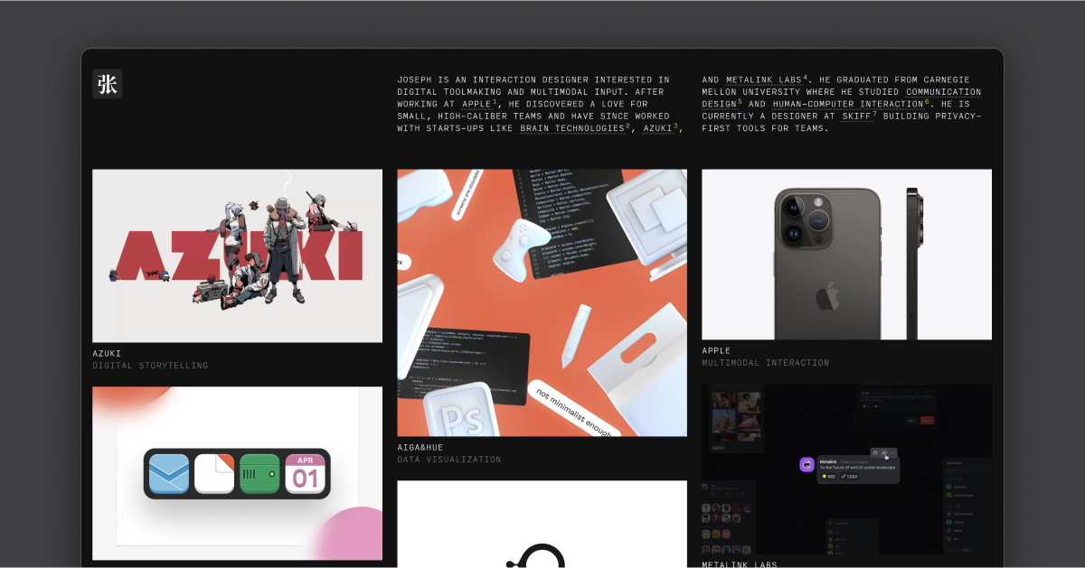 Thumbnail of Joseph Zhang – Interaction designer